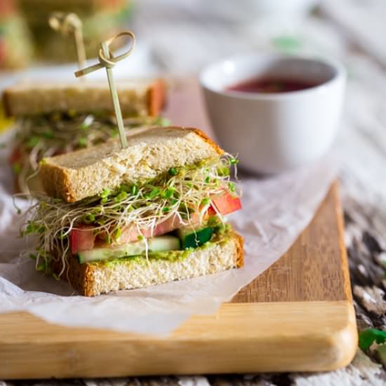 Mexican Avocado Sprout Sandwiches