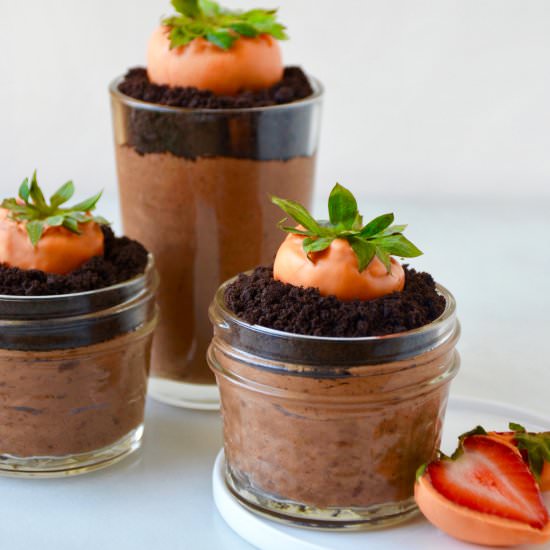 Chocolate Mousse with Strawberries