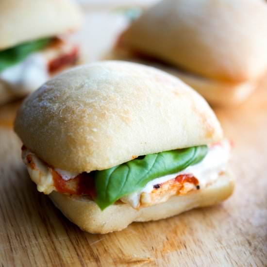 Grilled Chicken Parmesan Sliders