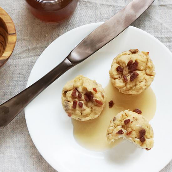 Maple bacon pancake bites