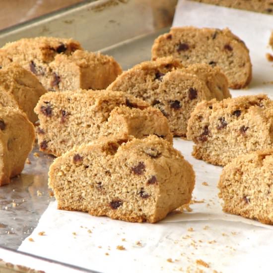 Cinnamon Chocolate Chip Biscotti