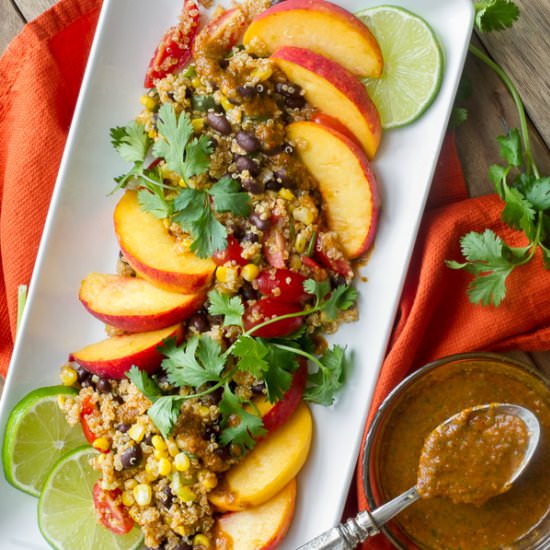 Quinoa Black Bean Peach Salad