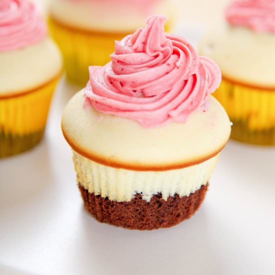 Neapolitan Cupcakes