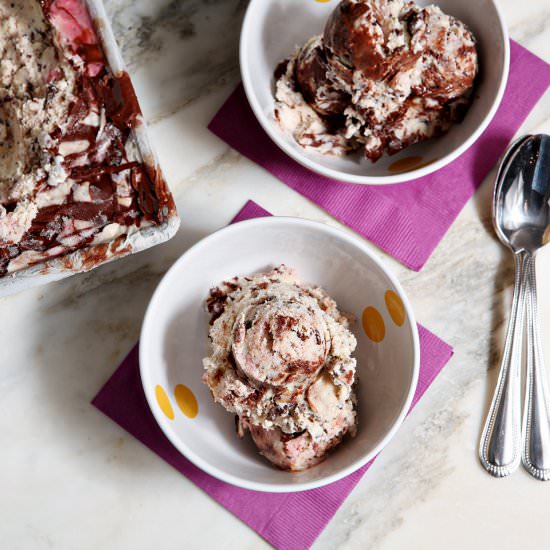 Boozy Stracciatella Raspberry Gelato