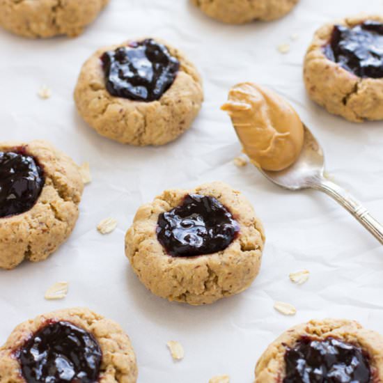 Peanut Butter Jelly Oatmeal Cookies