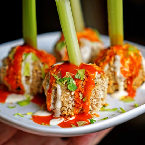 Crunchy Buffalo Chicken Meatballs