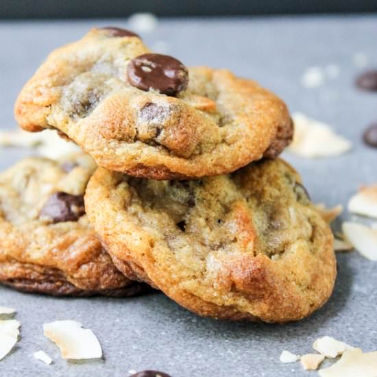 Dark Chocolate Coconut Cookies