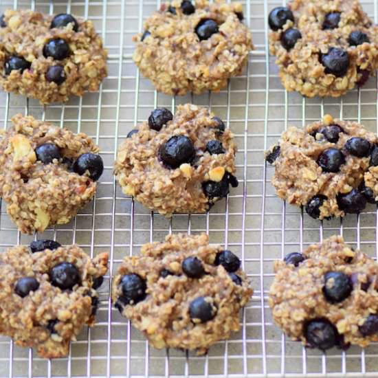 Healthy Banana Blueberry Cookies