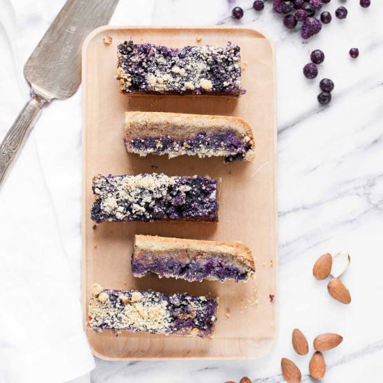 Blueberry Frangipane Pie Bars