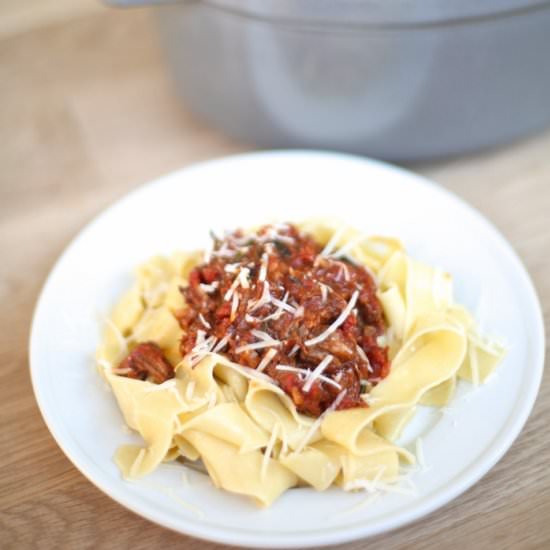 Braised Beef Ragu with Pappadelle