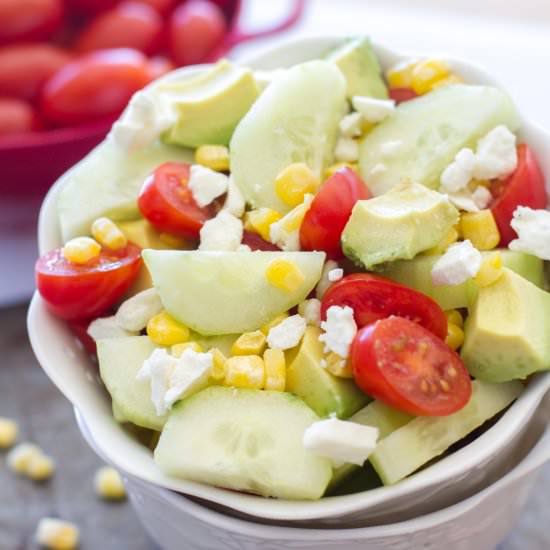 English Cucumber Tomato Salad