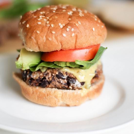 black bean and couscous burger