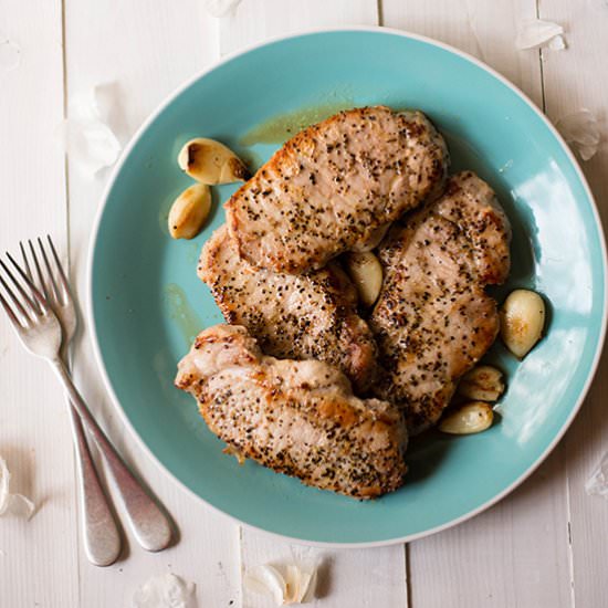 Garlic Roasted Porkchops
