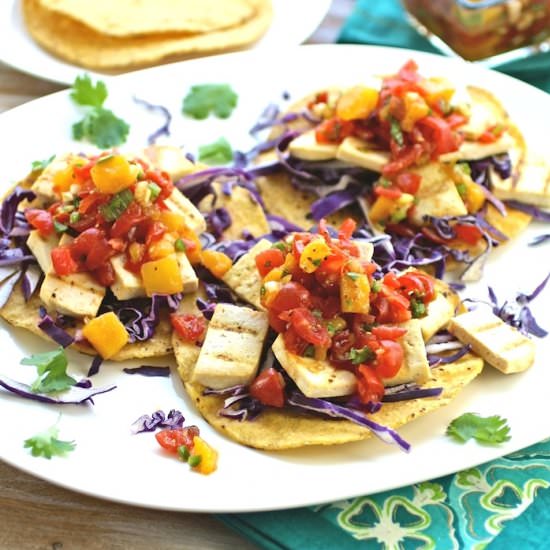 Grilled Tofu Tostadas & Mango Salsa