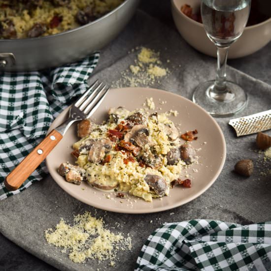 Creamy Portobello & Pancetta Caulif