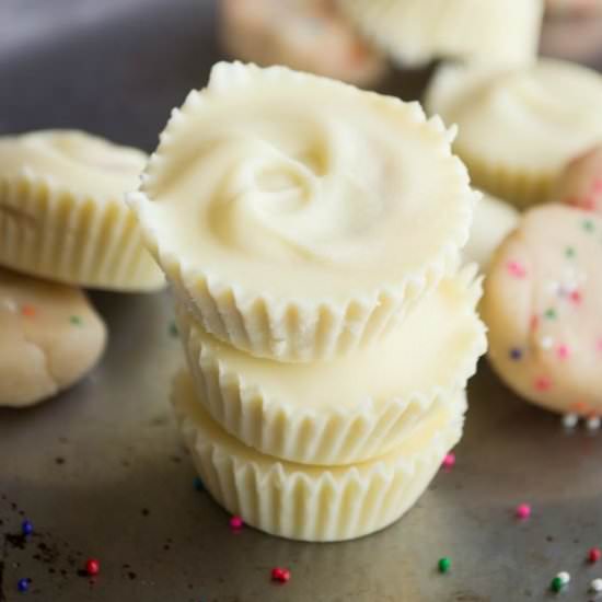 White Chocolate Cake Batter Cups