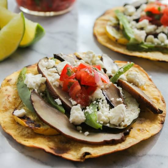 Grilled Vegetable Tostadas