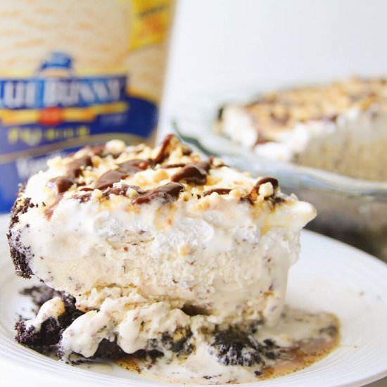 Chocolate & Caramel Ice Cream Pie