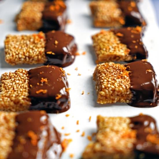 Orange Sesame Seed Brittle
