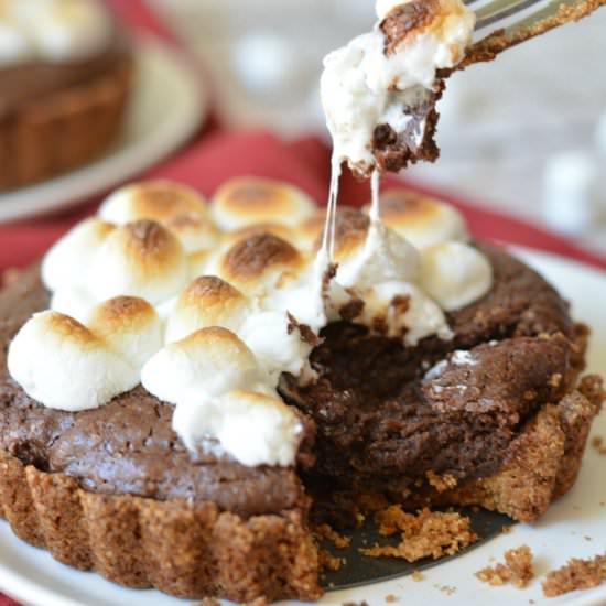 Chocolate Brownie S’mores Tart