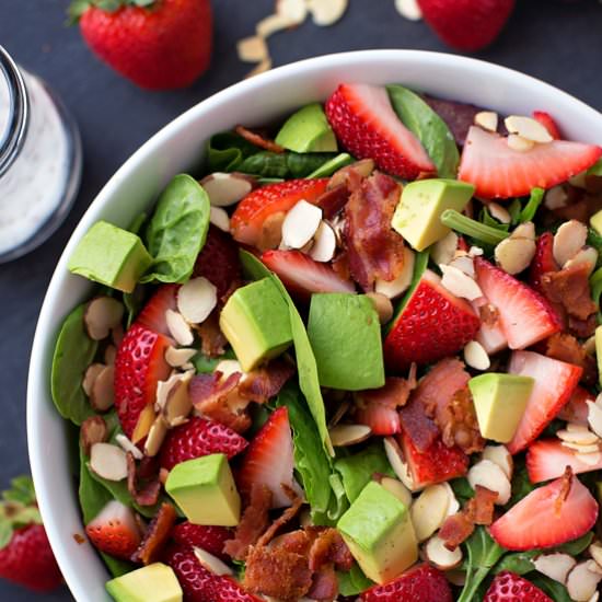 Strawberry Avocado & Spinach Salad
