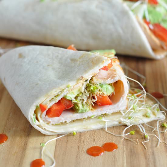 Turkey Wrap with Spicy Mayo