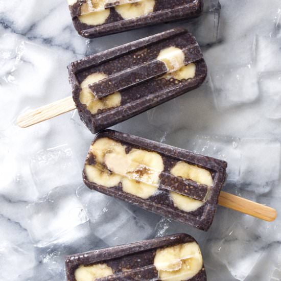 Chocolate Chia Pudding Pops