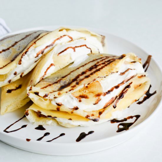 Banana Nutella crepes