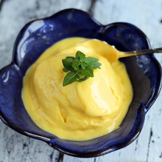 Easy Egg-free Mango Ice Cream