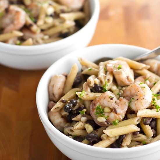 Shrimp and Summer Corn Pasta