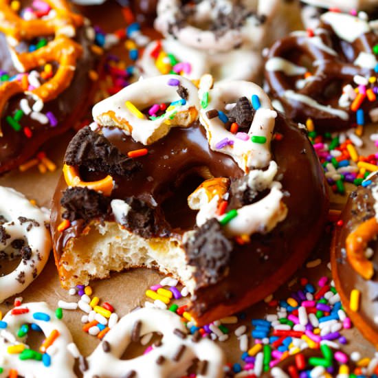 Trashed Up Pretzel Donuts