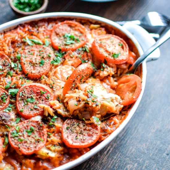 Baked Orzo with Chicken