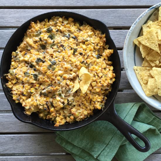 Grilled Corn & Poblano Dip
