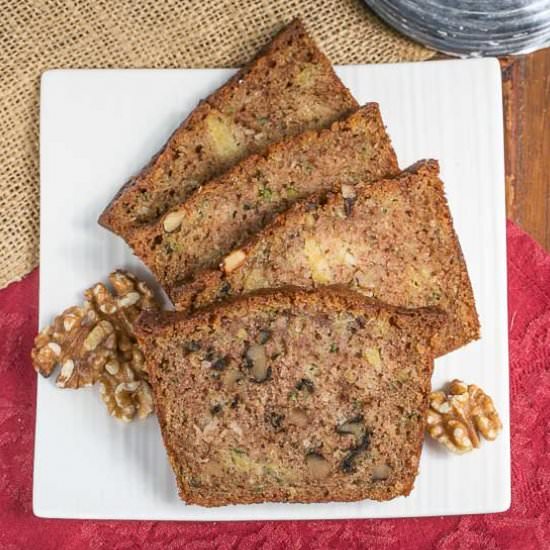 Pineapple Coconut Zucchini Bread