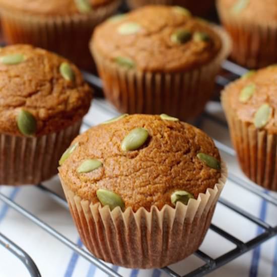 Honey n’ Pumpkin Spelt Muffins