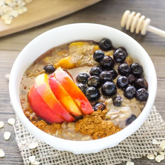 Blueberry Peach Oatmeal