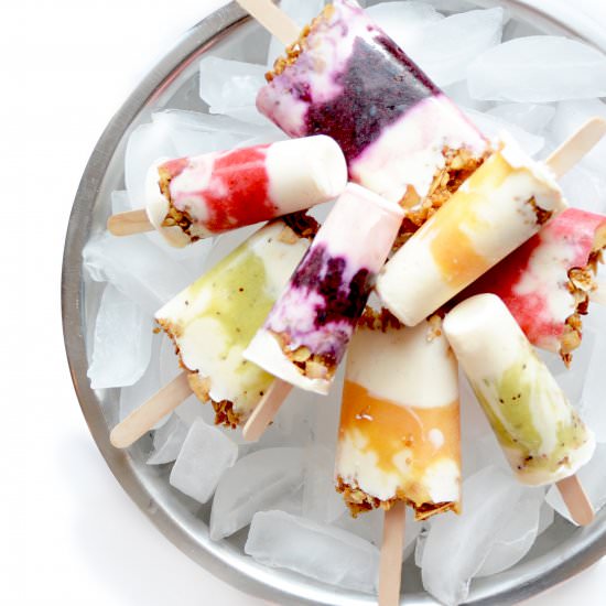 Fruity Yogurt Parfait Popsicles