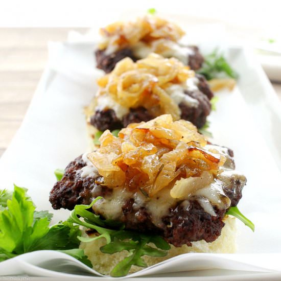 Caramelized Onion Beef Sliders