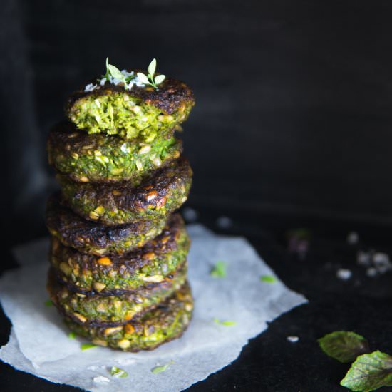 Super Green Pea & Sunflower Patties
