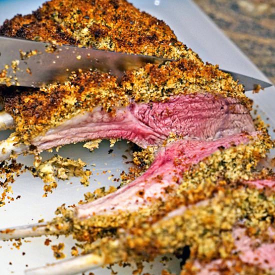 Herb Crusted Roasted Rack of Lamb
