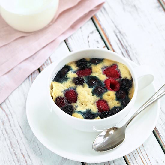 Keto Berry Mug Cake