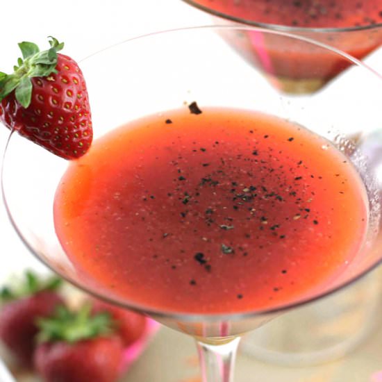 Strawberry & Black Pepper Martini