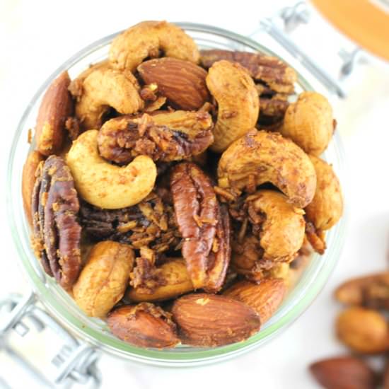 Coconut & Maple Spiced Nuts