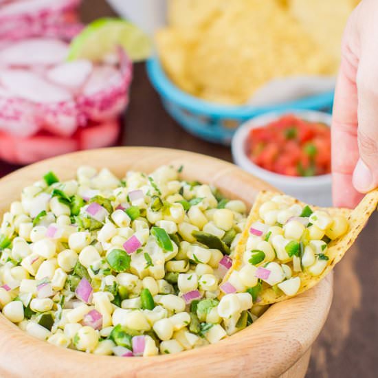 Roasted Chili-Corn Salsa