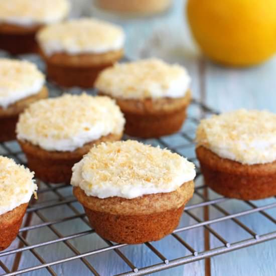 Frosted Lemon Coconut Donuts