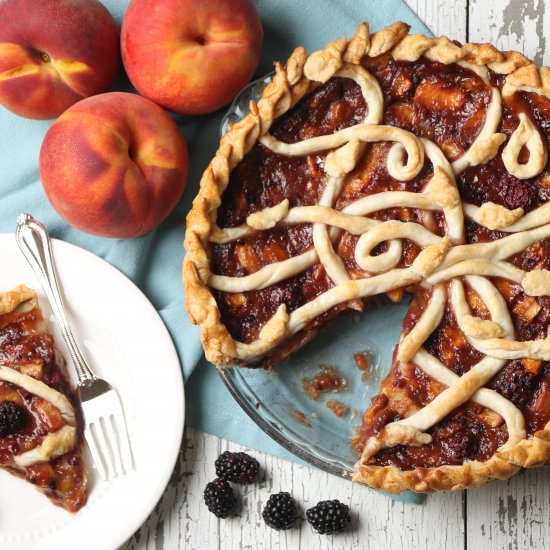 Peach Blackberry Free-Form Pie