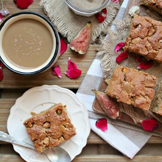 white choc peanut butter blondies