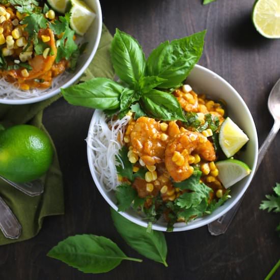 Shrimp and Corn Coconut Curry