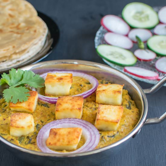 Toasted Paneer Kale Masala