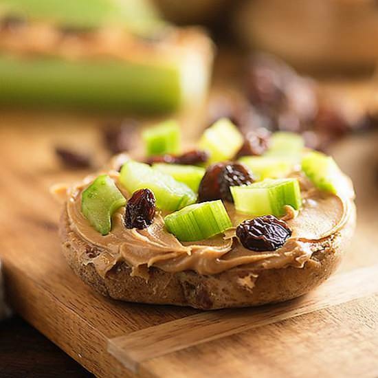 Ants On A Log Mini Bagels